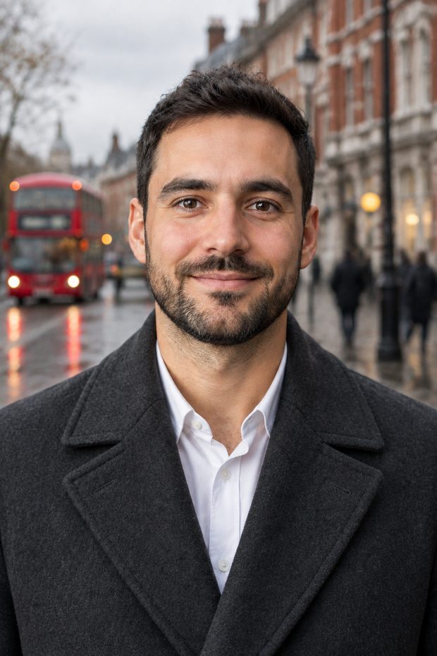 La même personne dans une rue de Londres
